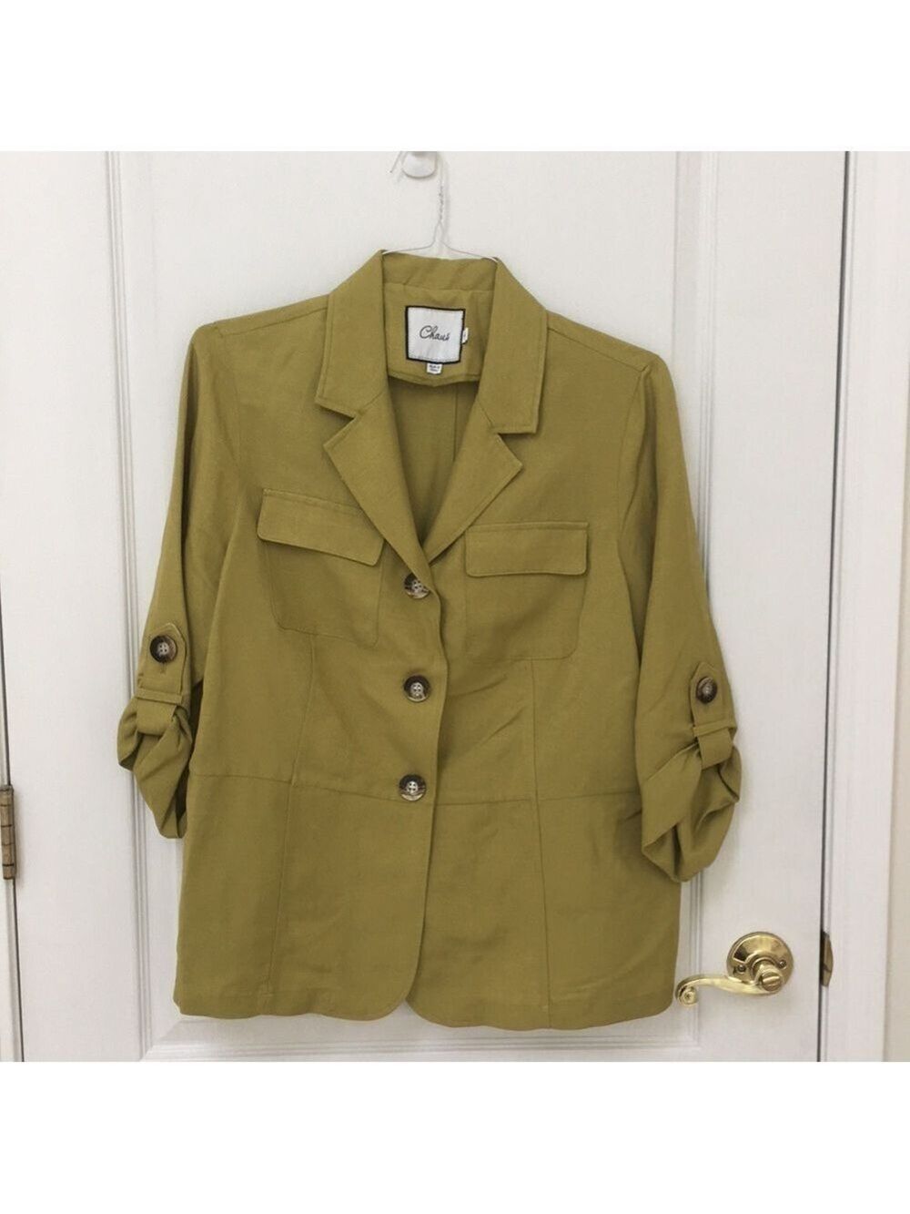 𝅺LINEN button down blazer